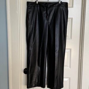 Black Faux Leather Pants - Ruby Road - Size 16